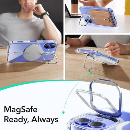Husa MagSafe pentru Apple iPhone 16 Plus, ESR, Classic Hybrid Kickstand Slide, Transparenta