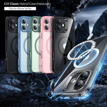 Husa MagSafe pentru Apple iPhone 16 Plus, ESR, Classic Hybrid, Transparenta