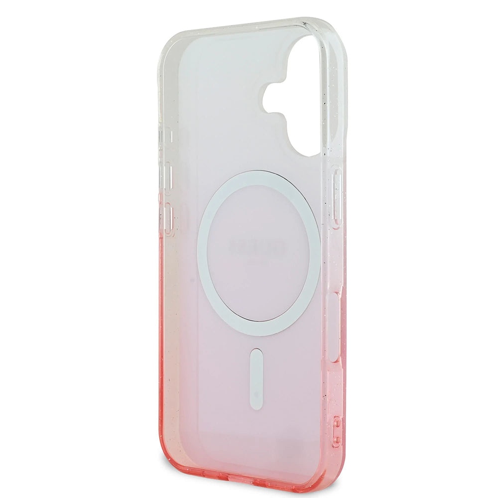 Husa MagSafe pentru Apple iPhone 16 Plus, Guess, IML Glitter Gradient, Maro