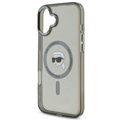 Husa MagSafe pentru Apple iPhone 16 Plus, Karl Lagerfeld, IML Karl's Head, Neagra