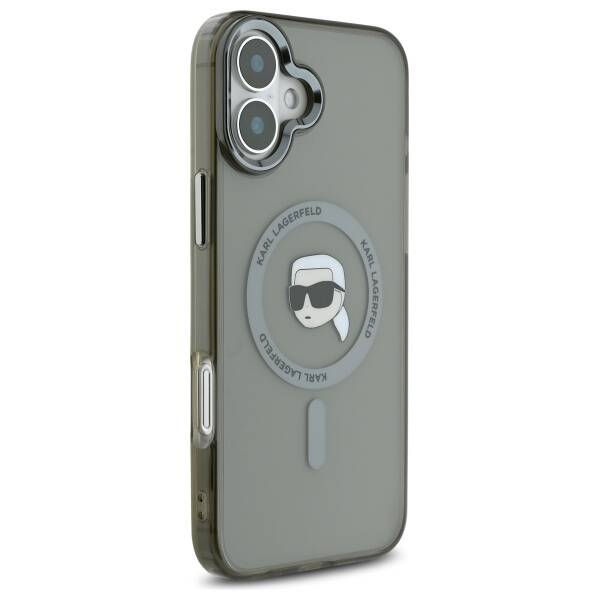 Husa MagSafe pentru Apple iPhone 16 Plus, Karl Lagerfeld, IML Karl's Head, Neagra