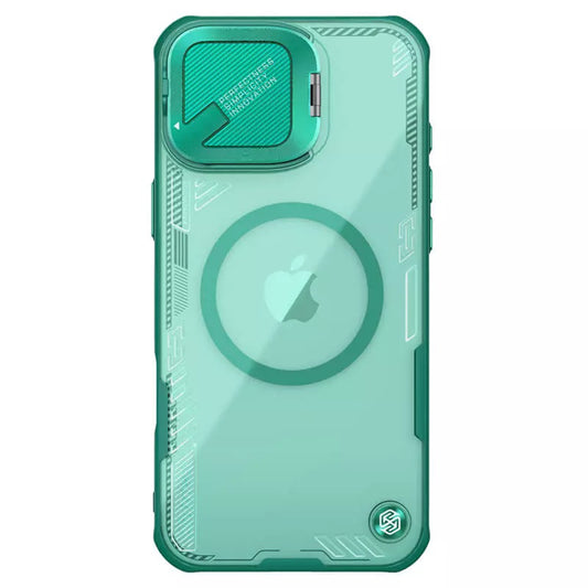 Husa MagSafe pentru Apple iPhone 16 Plus, Nillkin, Iceblade Prop (w/o Camera Cutout), Verde