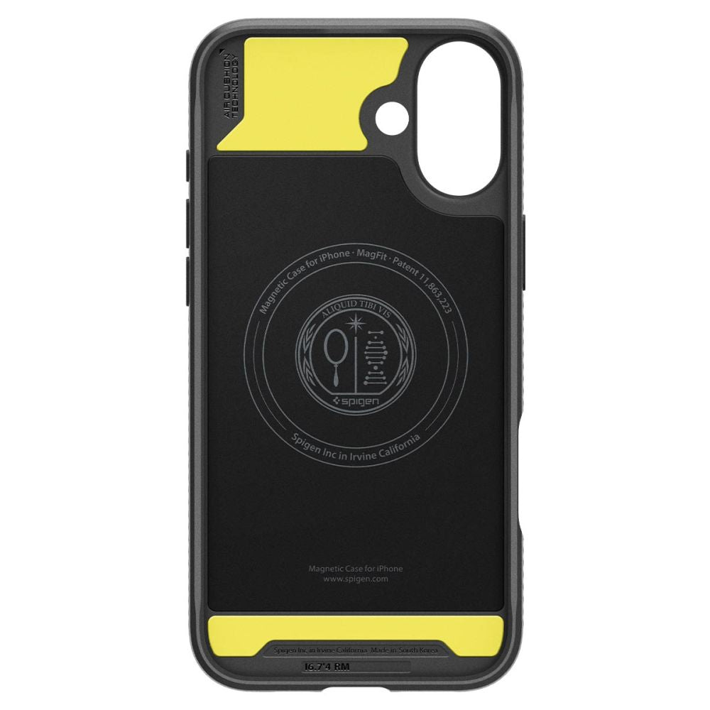 Husa MagSafe pentru Apple iPhone 16 Plus, Spigen, Rugged Armor, Neagra Mata