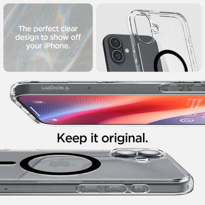 Husa MagSafe pentru Apple iPhone 16 Plus, Spigen, Ultra Hybrid, Neagra