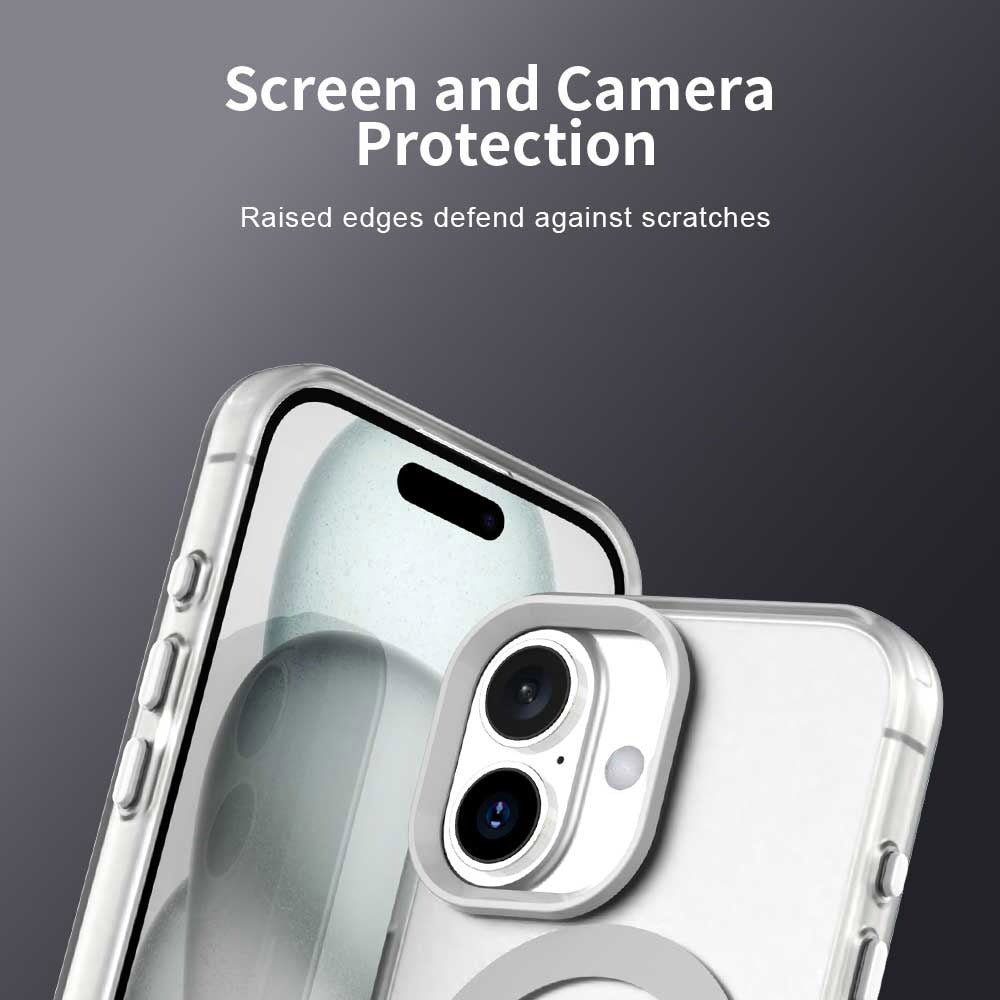 Husa MagSafe pentru Apple iPhone 16 Plus, Techsuit, CandyCase, Alba