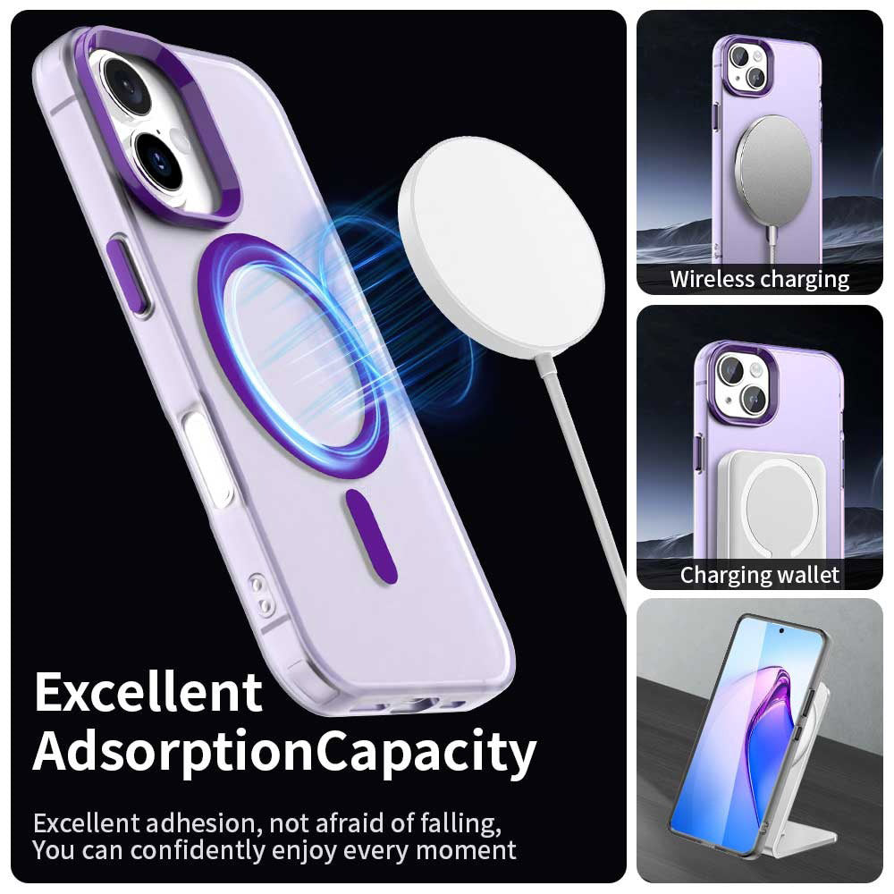 Husa MagSafe pentru Apple iPhone 16 Plus, Techsuit, CandyCase, Mov