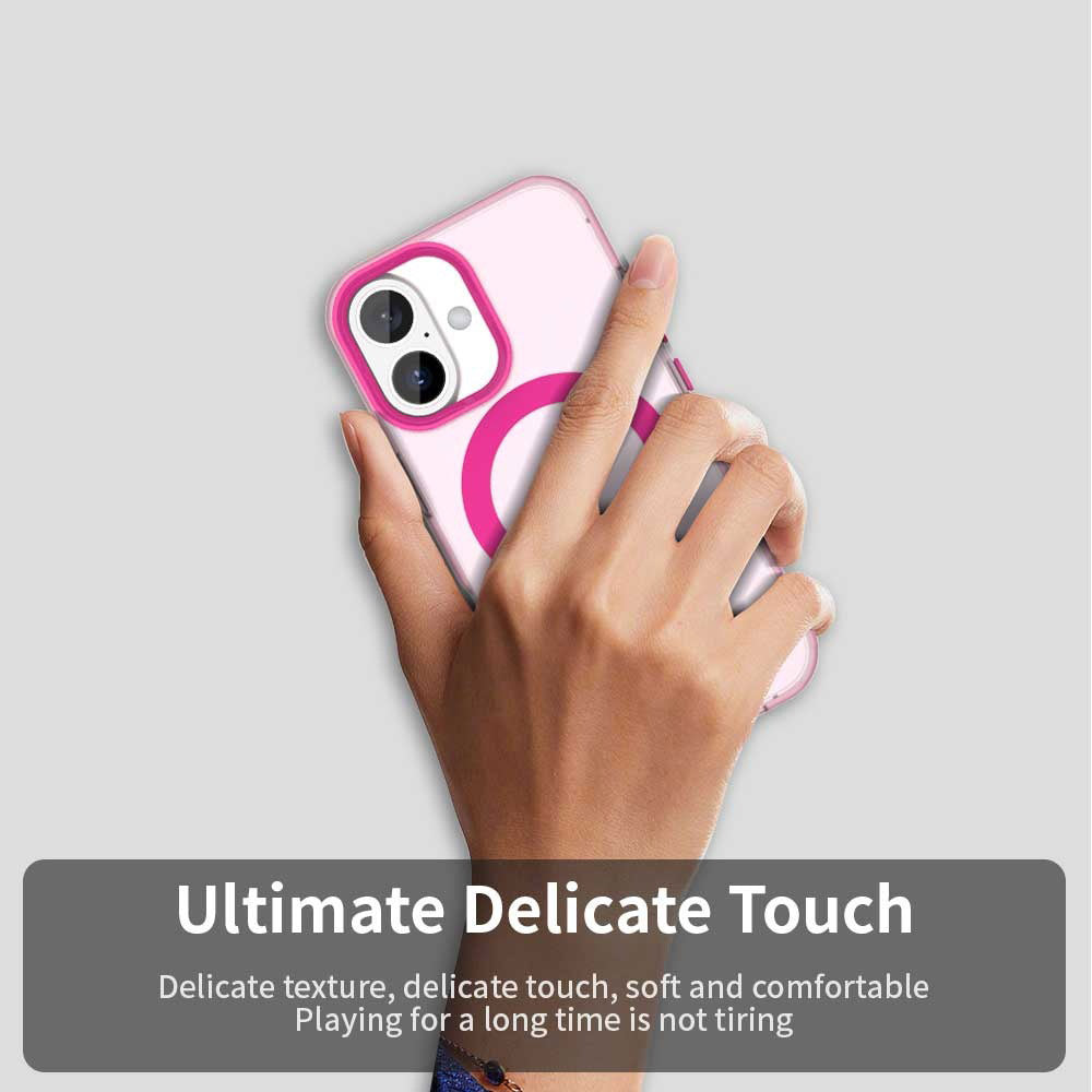 Husa MagSafe pentru Apple iPhone 16 Plus, Techsuit, CandyCase, Roz