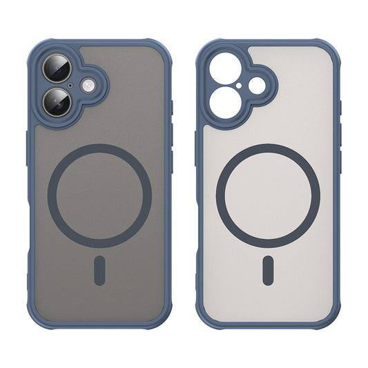 Husa MagSafe pentru Apple iPhone 16 Plus, Techsuit, HaloFrost II, Bleumarin