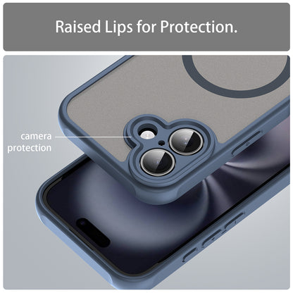 Husa MagSafe pentru Apple iPhone 16 Plus, Techsuit, HaloFrost II, Bleumarin