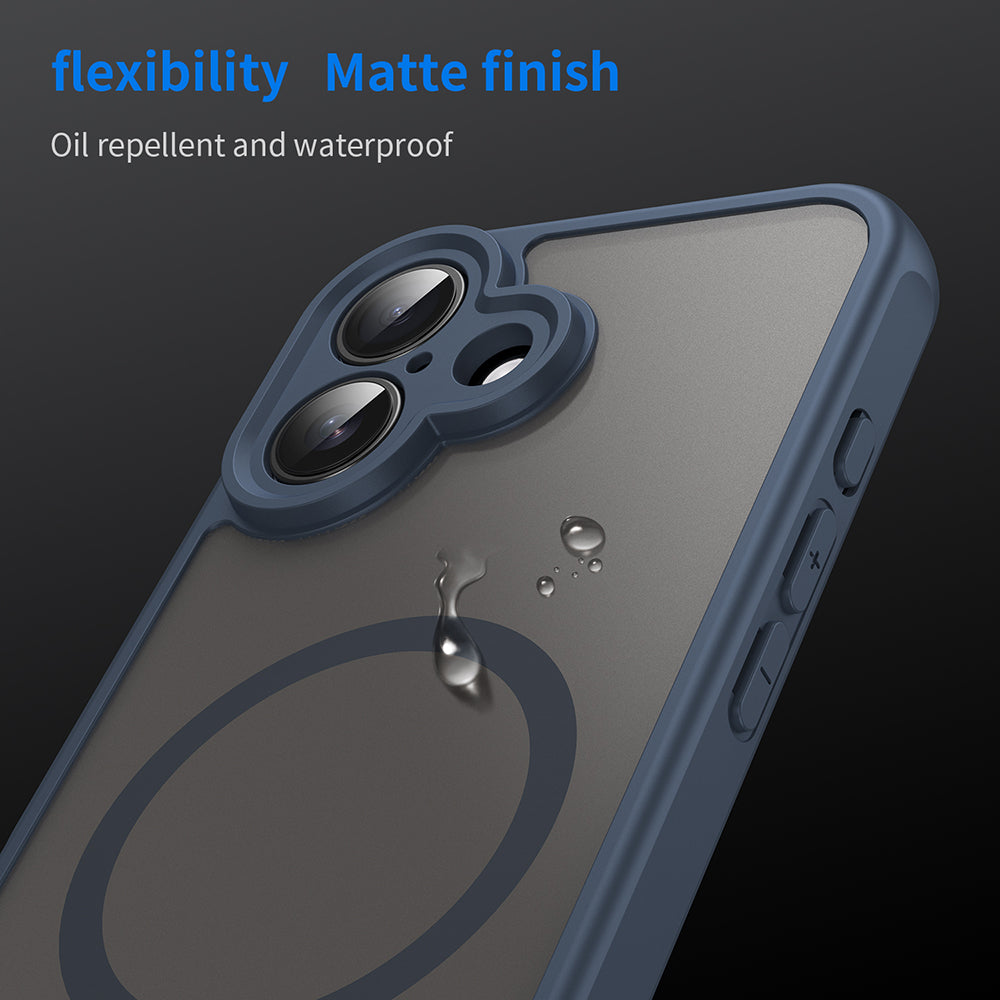 Husa MagSafe pentru Apple iPhone 16 Plus, Techsuit, HaloFrost II, Bleumarin