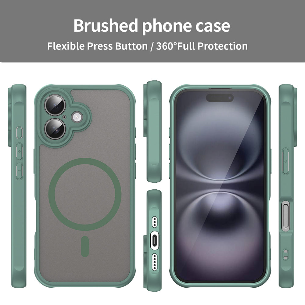 Husa MagSafe pentru Apple iPhone 16 Plus, Techsuit, HaloFrost II, Verde