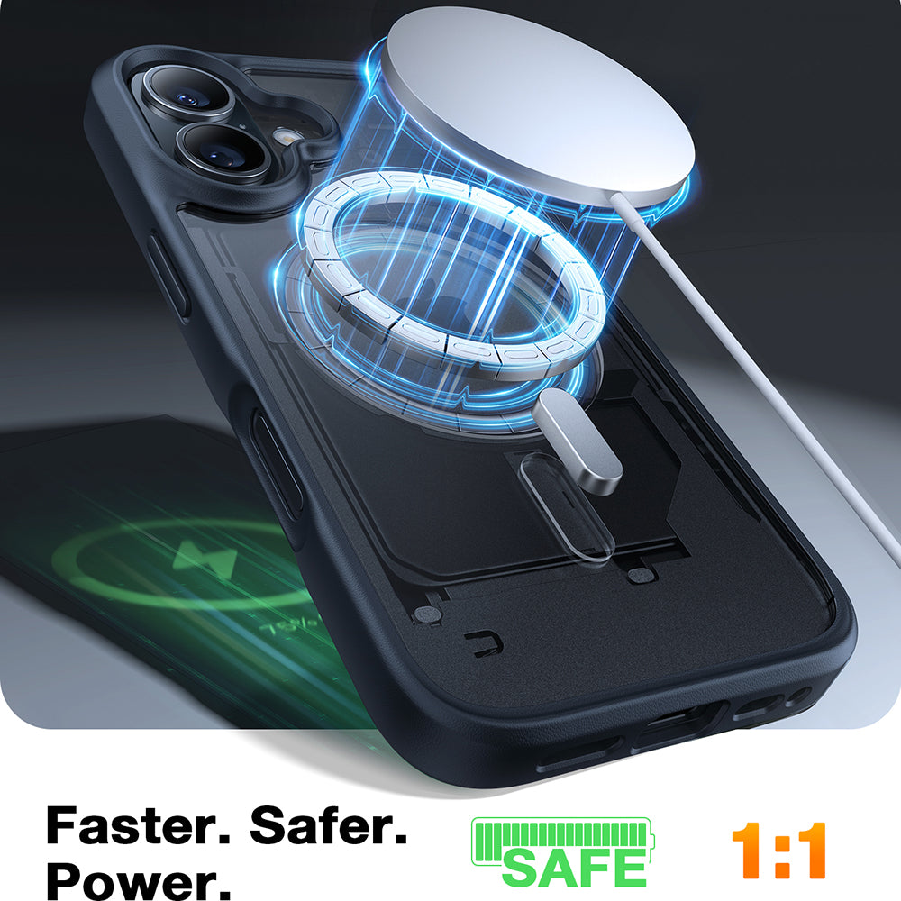 Husa MagSafe pentru Apple iPhone 16 Plus, Torras, Guardian, Neagra