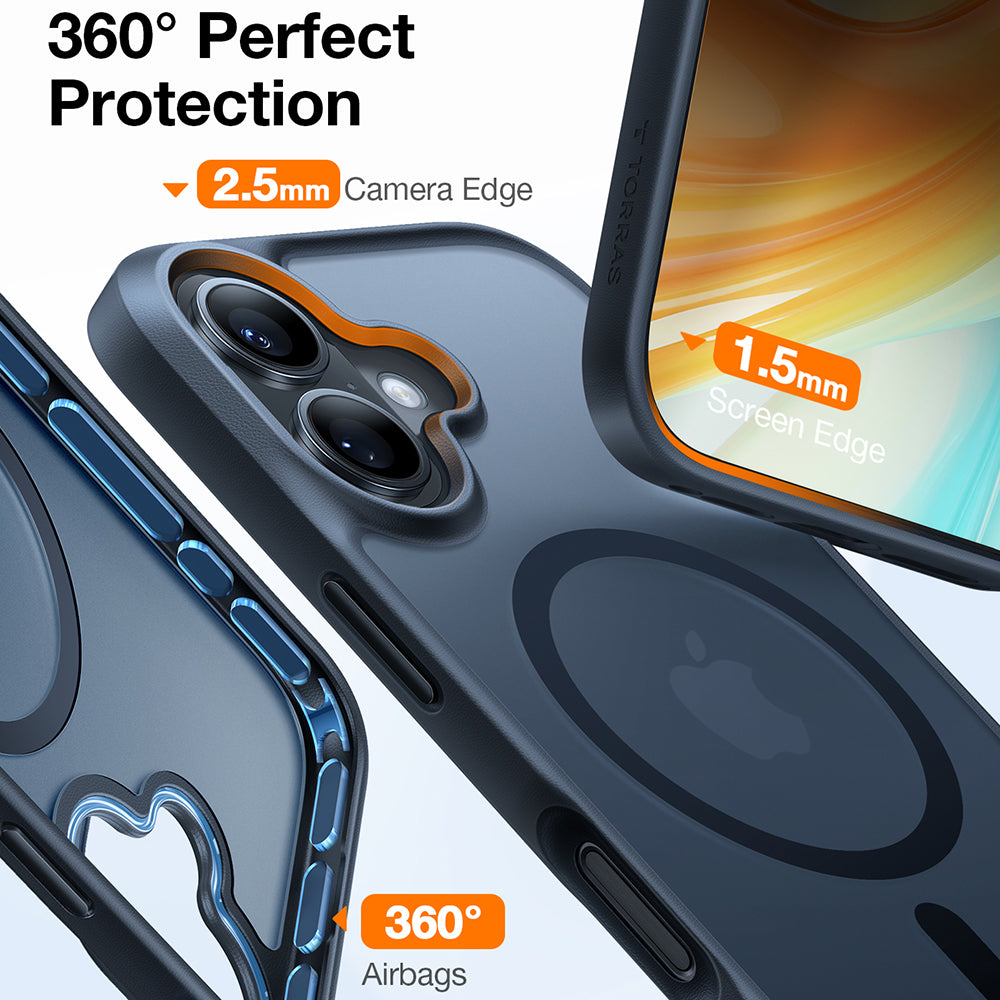 Husa MagSafe pentru Apple iPhone 16 Plus, Torras, Guardian, Neagra