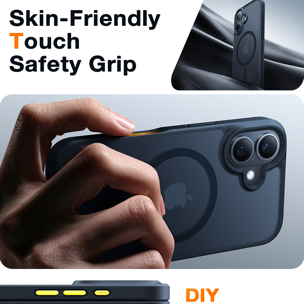 Husa MagSafe pentru Apple iPhone 16 Plus, Torras, Guardian, Neagra