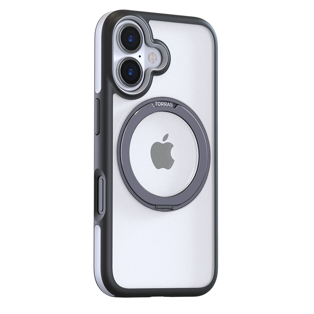 Husa MagSafe pentru Apple iPhone 16 Plus, Torras, Ostand R Fusion, Neagra