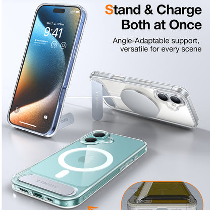 Husa MagSafe pentru Apple iPhone 16 Plus, Torras, Pstand, Transparenta