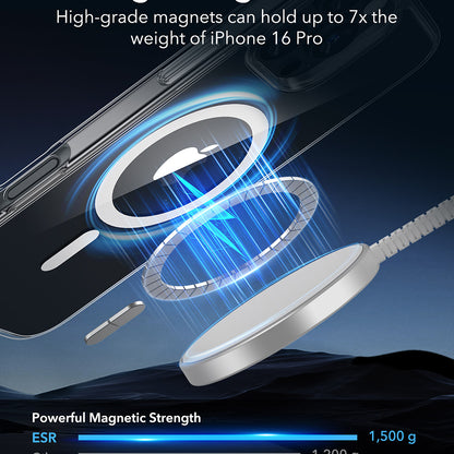 Husa MagSafe pentru Apple iPhone 16 Pro, ESR, Classic Hybrid, Transparenta