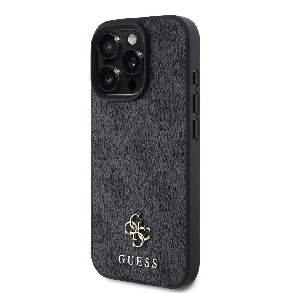 Husa MagSafe pentru Apple iPhone 16 Pro, Guess, 4G Classic, Neagra