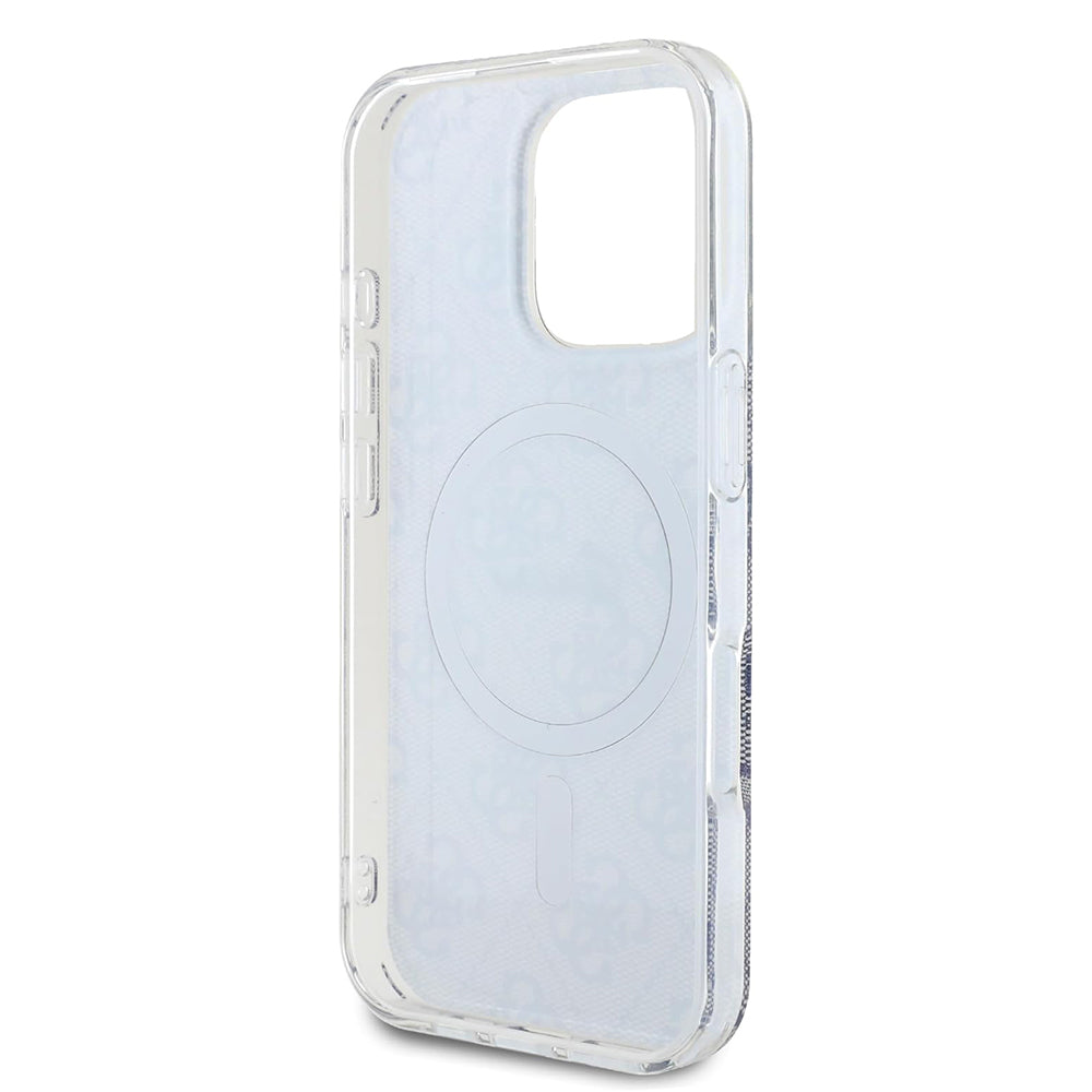 Husa MagSafe pentru Apple iPhone 16 Pro, Guess, IML 4G, Albastra
