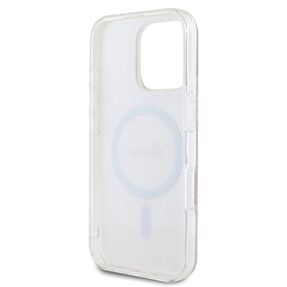 Husa MagSafe pentru Apple iPhone 16 Pro, Guess, IML 4G, Roz