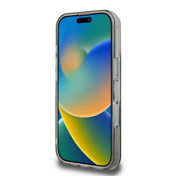 Husa MagSafe pentru Apple iPhone 16 Pro, Guess, IML Flowers Wreath, Neagra