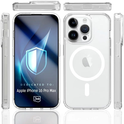 Husa MagSafe pentru Apple iPhone 16 Pro Max, 3MK, Armor MagCase, Transparenta