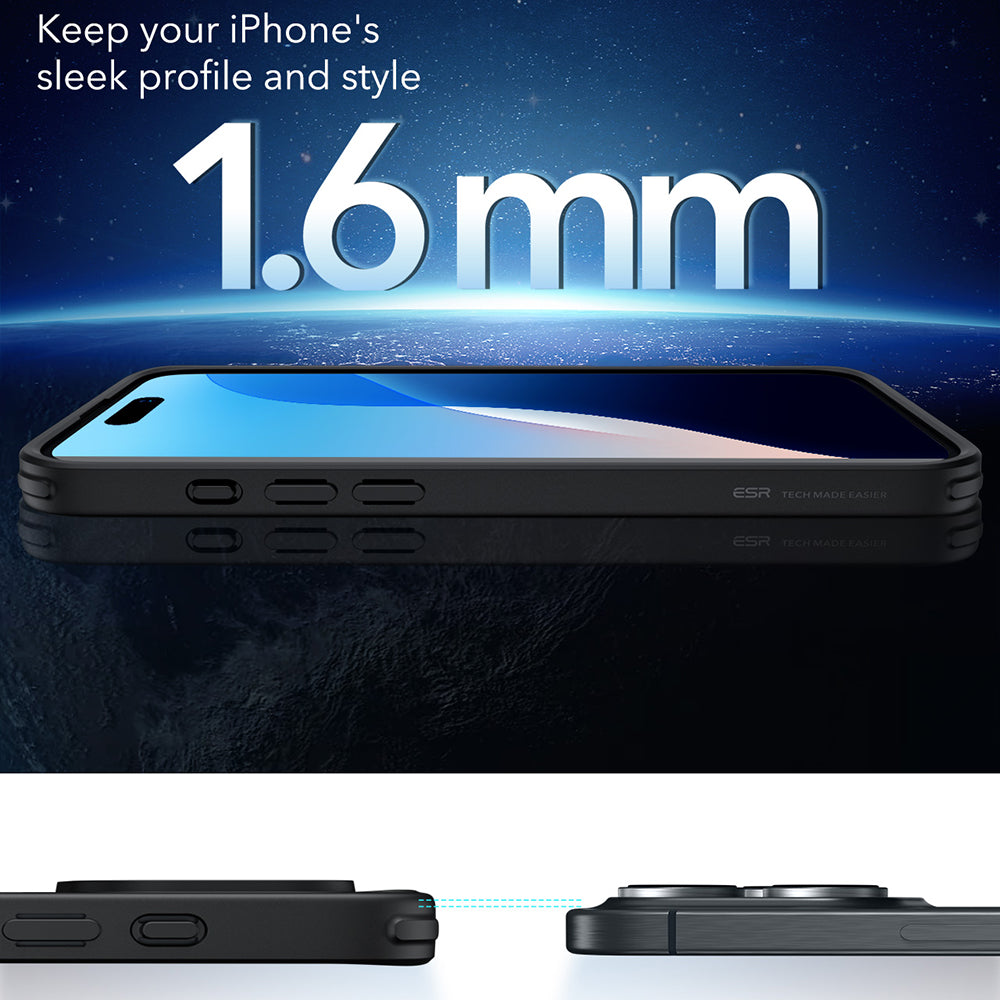 Husa MagSafe pentru Apple iPhone 16 Pro Max, ESR, Classic Hybrid, Neagra Satinata