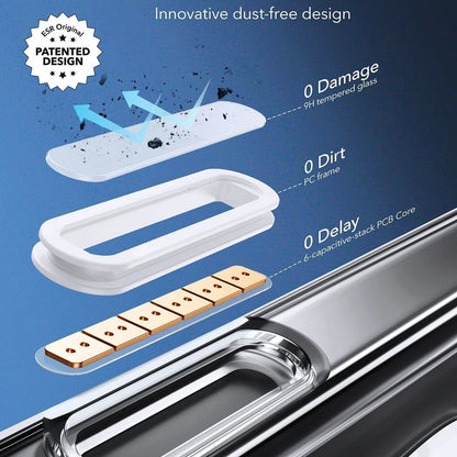 Husa MagSafe pentru Apple iPhone 16 Pro Max, ESR, Classic Hybrid Slide, Neagra Transparenta