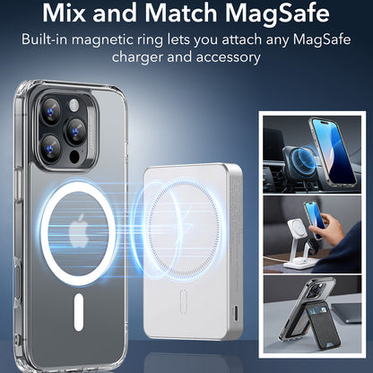 Husa MagSafe pentru Apple iPhone 16 Pro Max, ESR, Classic Hybrid, Transparenta Satinata