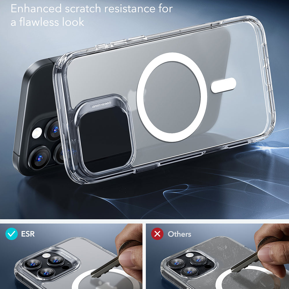 Husa MagSafe pentru Apple iPhone 16 Pro Max, ESR, Classic Hybrid, Transparenta Satinata