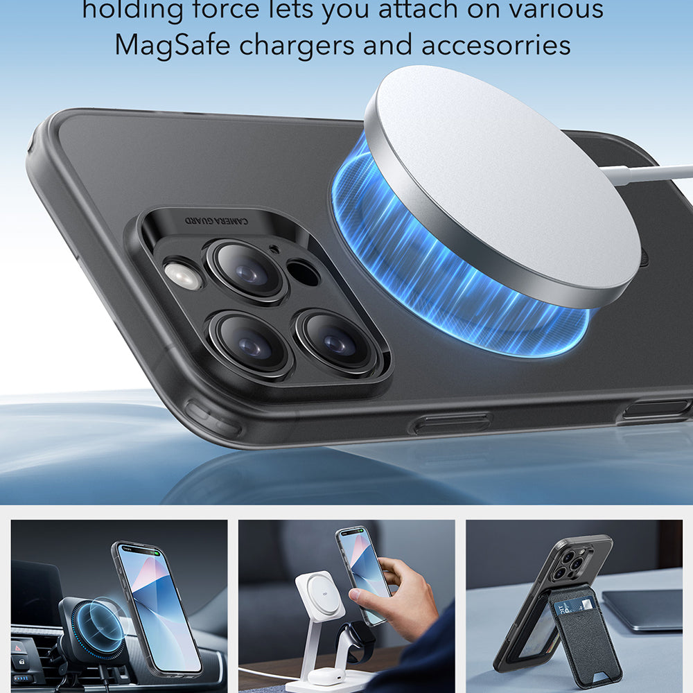 Husa MagSafe pentru Apple iPhone 16 Pro Max, ESR, Zero, Neagra Satinata