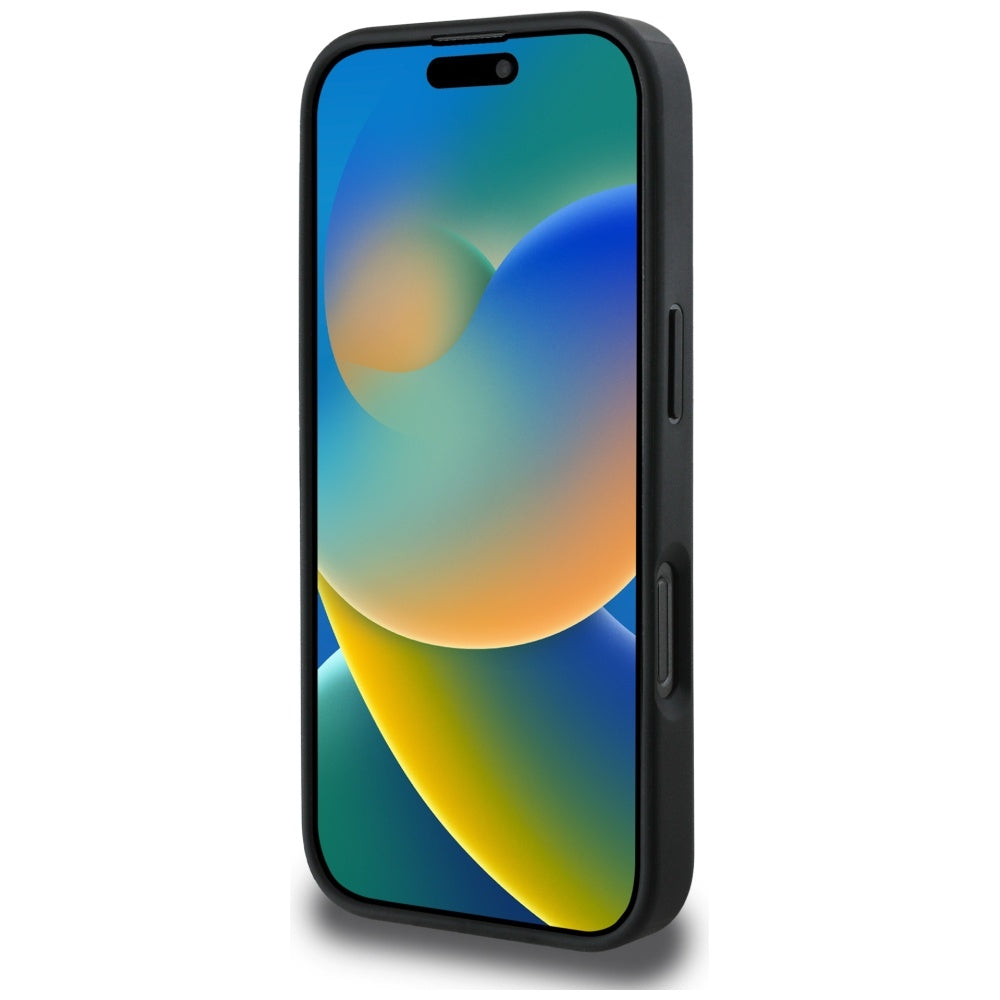 Husa MagSafe pentru Apple iPhone 16 Pro Max, Guess, 4G Circle Classic Logo, Neagra