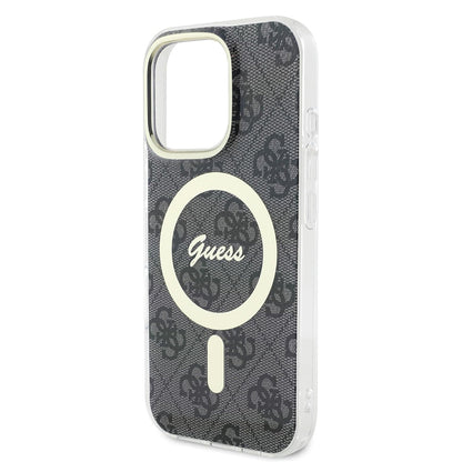 Husa MagSafe pentru Apple iPhone 16 Pro Max, Guess, IML 4G, Neagra