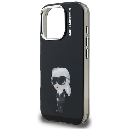 Husa MagSafe pentru Apple iPhone 16 Pro Max, Karl Lagerfeld, IML Aquarelle Logo Karl, Neagra