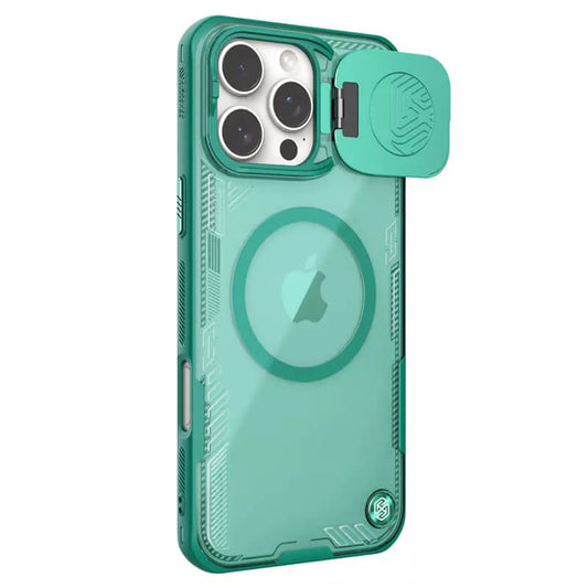 Husa MagSafe pentru Apple iPhone 16 Pro Max, Nillkin, Iceblade Prop (w/o Camera Cutout), Verde