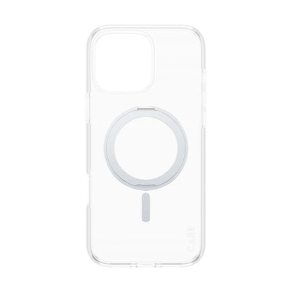 Husa MagSafe pentru Apple iPhone 16 Pro Max, PanzerGlass, Care Feature Kickstand, Transparenta Argintie