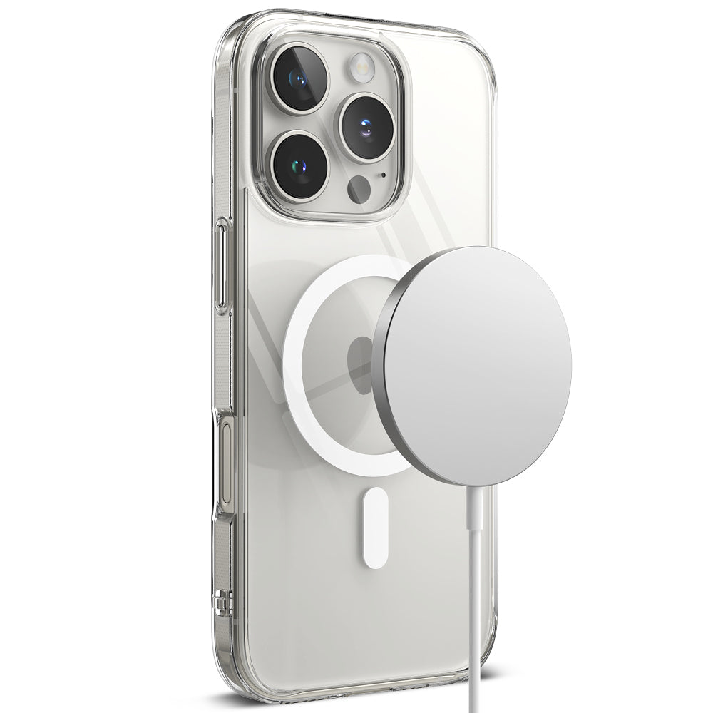Husa MagSafe pentru Apple iPhone 16 Pro Max, Ringke, Fusion, Transparenta
