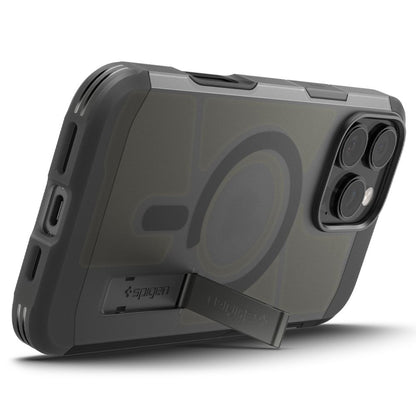 Husa MagSafe pentru Apple iPhone 16 Pro Max, Spigen, Tough Armor, Neagra Satinata ACS09070