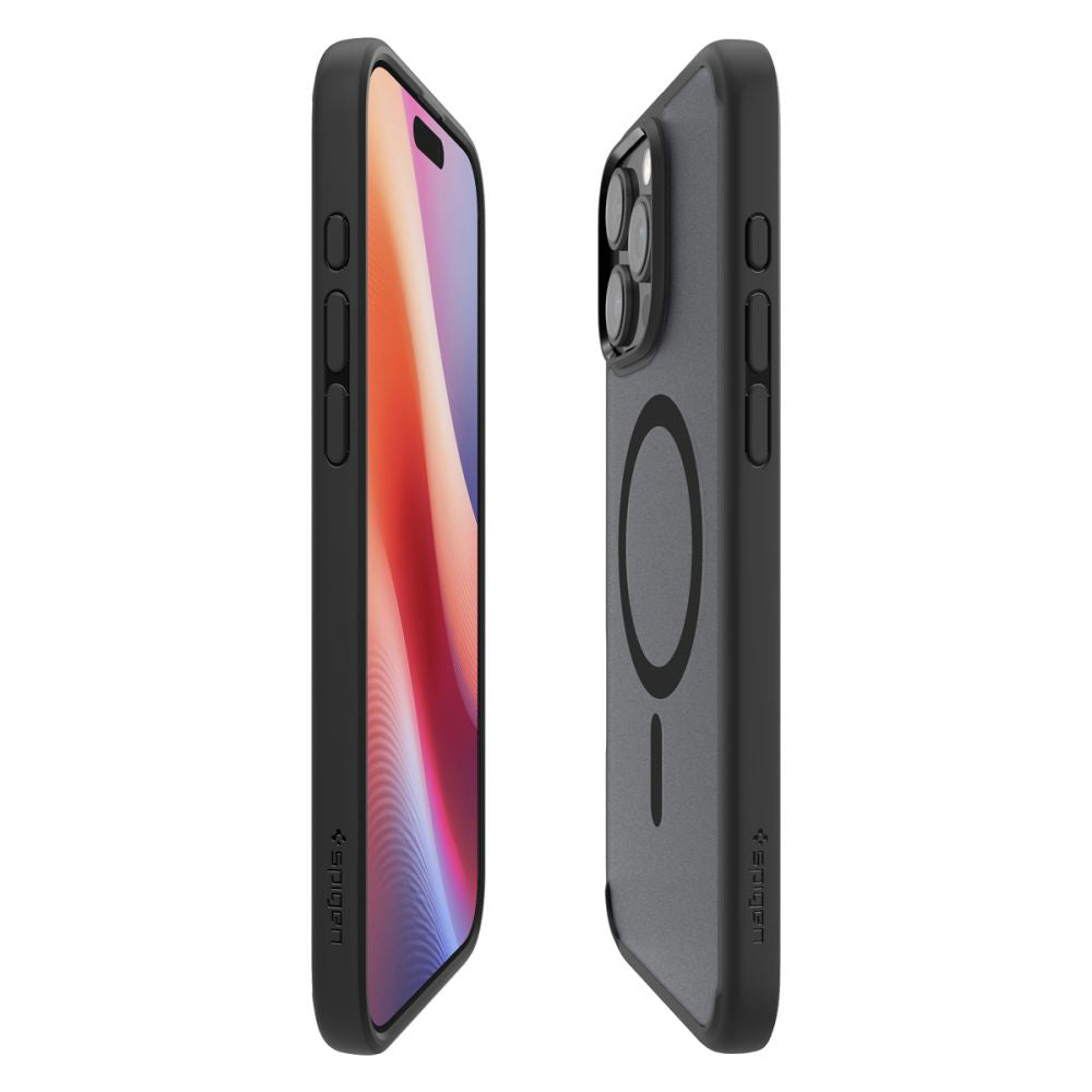 Husa MagSafe pentru Apple iPhone 16 Pro Max, Spigen, Ultra Hybrid, Neagra Satinata ACS08003