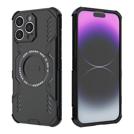 Husa MagSafe pentru Apple iPhone 16 Pro Max, Techsuit, ArmorMag, Neagra