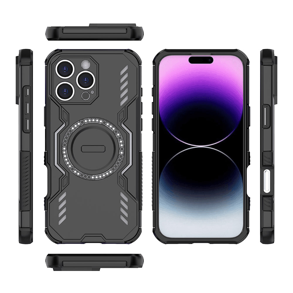 Husa MagSafe pentru Apple iPhone 16 Pro Max, Techsuit, ArmorMag, Neagra
