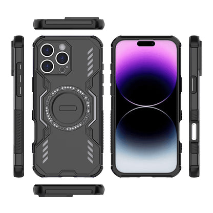 Husa MagSafe pentru Apple iPhone 16 Pro Max, Techsuit, ArmorMag, Neagra