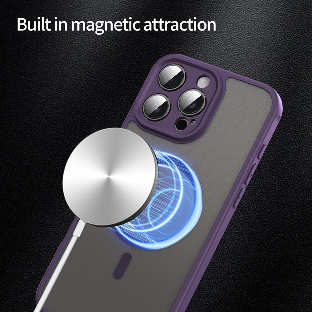 Husa MagSafe pentru Apple iPhone 16 Pro Max, Techsuit, HaloFrost II, Mov