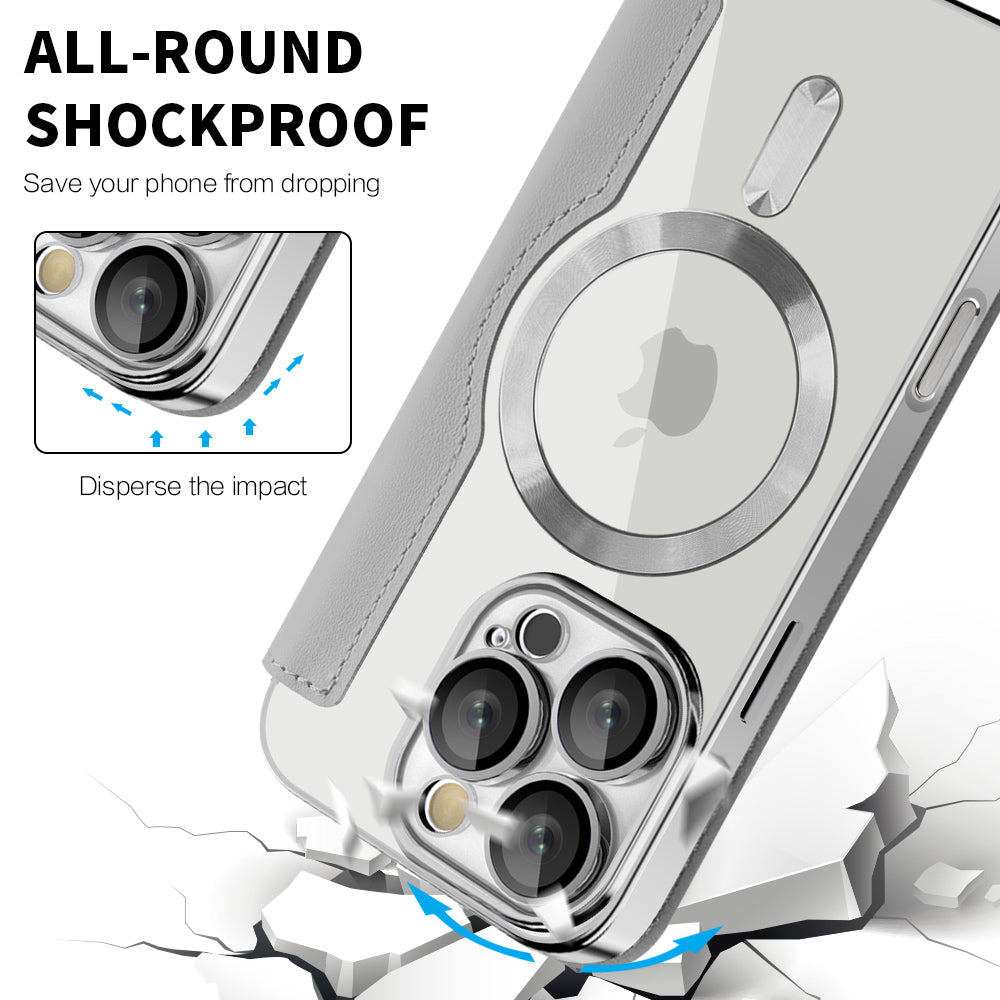 Husa MagSafe pentru Apple iPhone 16 Pro Max, Techsuit, SmartMag Book, Gri