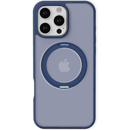 Husa MagSafe pentru Apple iPhone 16 Pro Max, Torras, Ostand Pro, Bleumarin