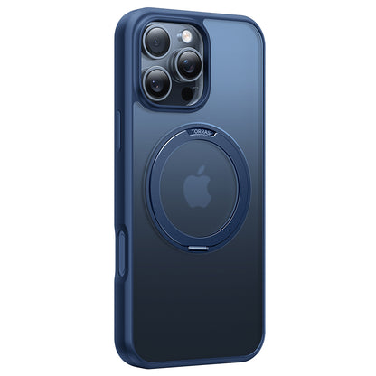 Husa MagSafe pentru Apple iPhone 16 Pro Max, Torras, Ostand Pro, Bleumarin