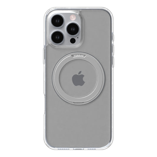 Husa MagSafe pentru Apple iPhone 16 Pro Max, Torras, Ostand Pro, Transparenta