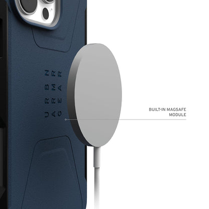 Husa MagSafe pentru Apple iPhone 16 Pro Max, Urban Armor Gear, Civilian, Bleumarin