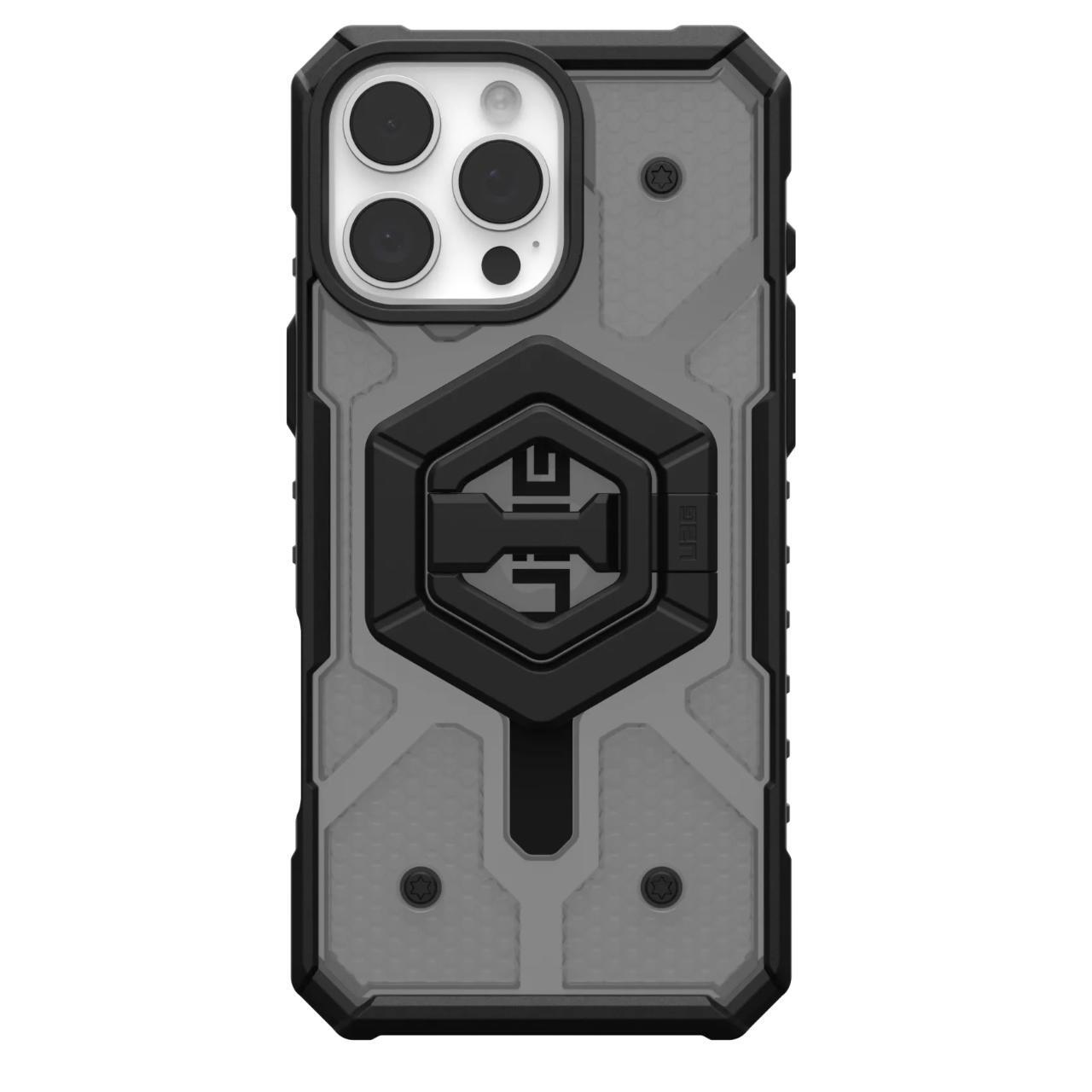 Husa MagSafe pentru Apple iPhone 16 Pro Max, Urban Armor Gear, Pathfinder Clear Bundle, Gri