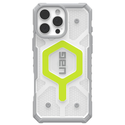 Husa MagSafe pentru Apple iPhone 16 Pro Max, Urban Armor Gear, Pathfinder Clear with Lanyard, Verde